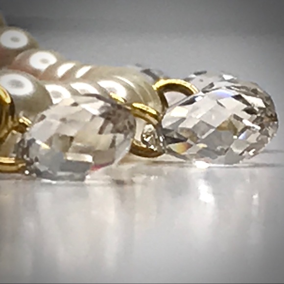 MOSHIQA Pink Leather Pearl Bracelet Dog Leash Crystal Cuff Luxury Pet Frenchie - Picture 12 of 15